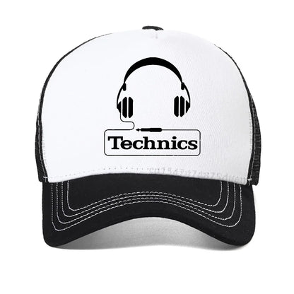Technics Headphone Print baseball cap Vinyl Master DJ Technics hip hop caps fashion Breathable Unisex sun hat mesh Snapback Hats