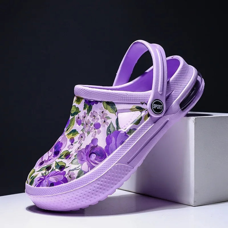Women's Ethnic Shoes Clogs Soft Sole Two-way Wear for Beach Mules and Pool Women Garden Slides Indoor Nursing Clogs Sandals