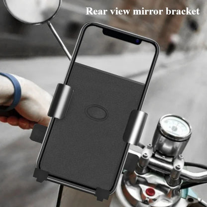 360° Free Rotation Phone Holder for Motorcycle Outdoor Bicycle Riding GPS Navigation and Video Shooting Shock Absorption Design
