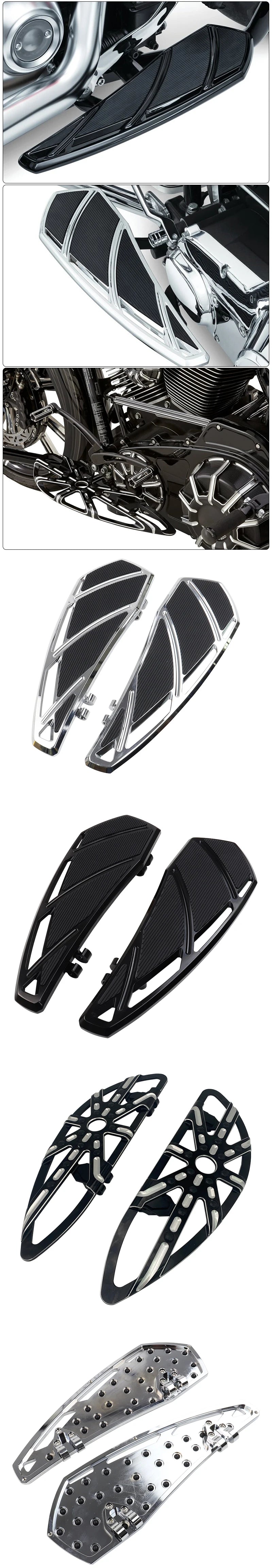 Motorcycle Driver Floorboard Rider Footboard Kit Fit For Harley Road King Electra CVO Street Glide Softail FL Dyna FLD 1986-2023