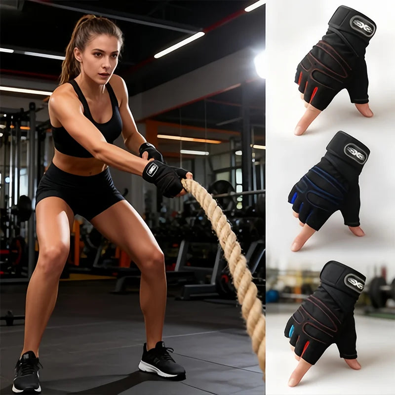 Gym Gloves Fitness Weight Lifting Gloves Body Building Training Sports Exercise Cycling Sport Workout Glove for Men Women