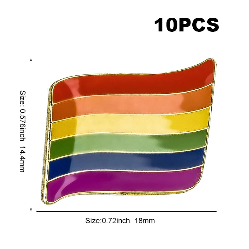 10pcs a lot Philadelphia Pride Badges LGBT Pin Metal Rainbow Badge Pins Gay Pride Lapel Pinback