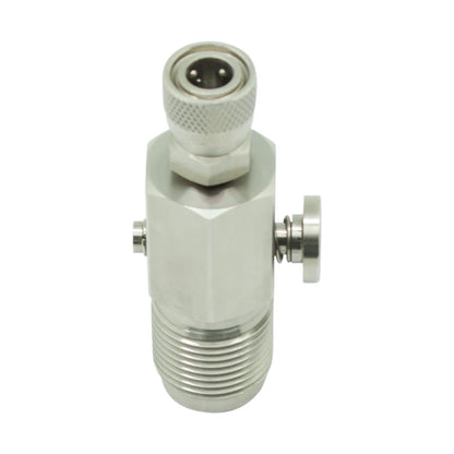 Paintball Mini Model Fill Station Stainless Steel 300Bar Din Valve with Male Nipple Plug or Female Quick Fitting