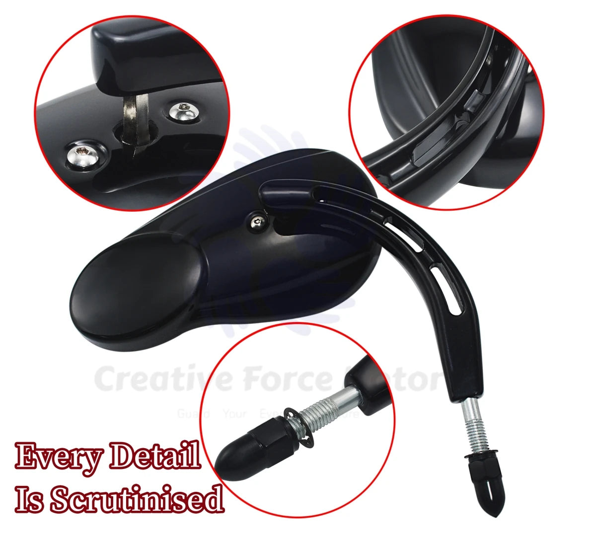 Motorcycles Rear Side Mirrors Rear view For Harley Honda Road King Touring Sportster Fat Boy Softail Bobber Chopper Street Glide