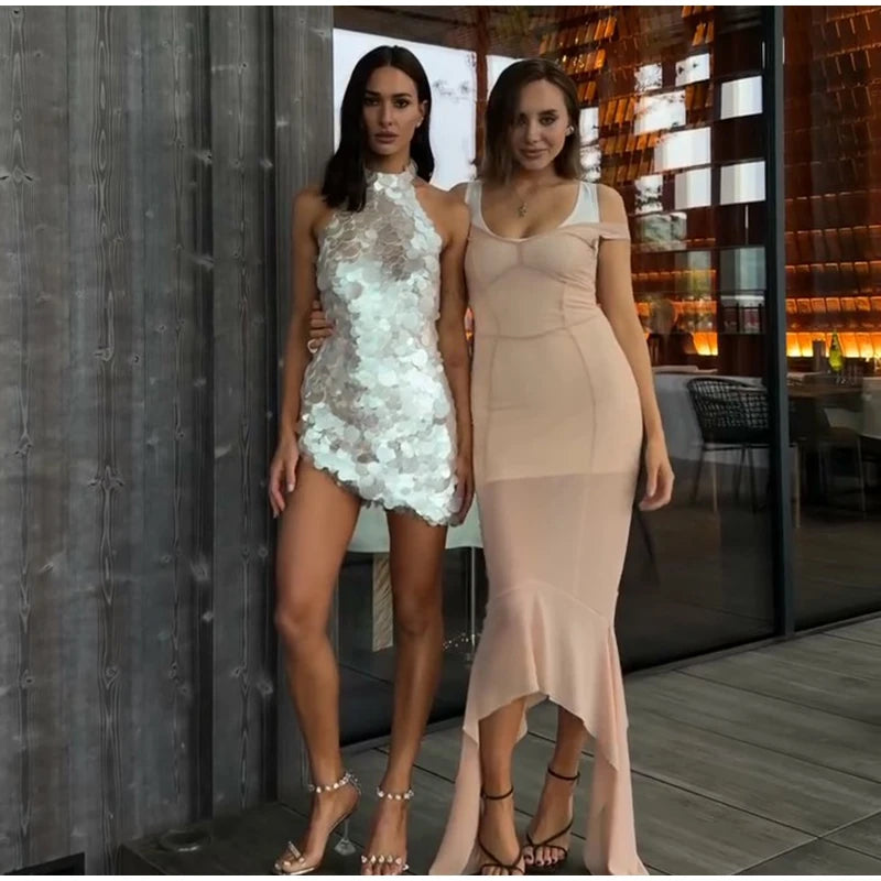 Sheer Mesh Overlay Lace Hem Slip Midi Dress Slim Spaghetti Strap 2026 Summer Elegant Women Bodycon Dress Trendy Date Lady Gown