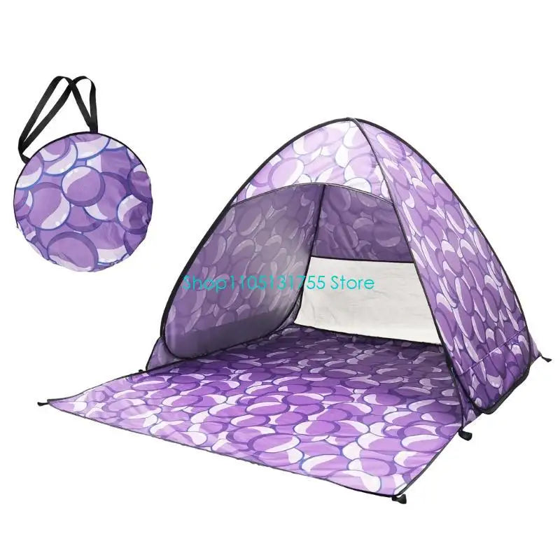 K0EF Outdoor Automatic Quick Open Camping Tent Outdoor Quick Setup Tent with Carring Bag Enduring 2-3 Persons Beach Tent