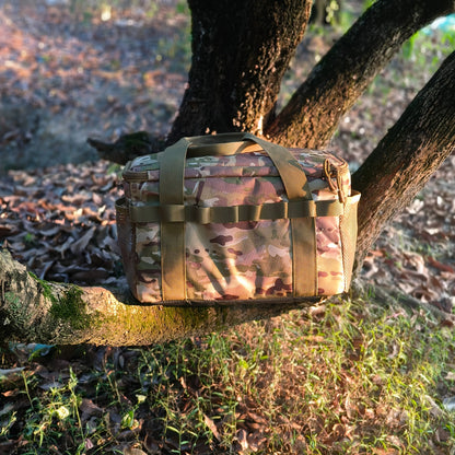 Outdoor Camping Tactical Bag - 14L Large Capacity Multi-Functional Tool & Picnic Gear Organizer with Multiple Compartments Black