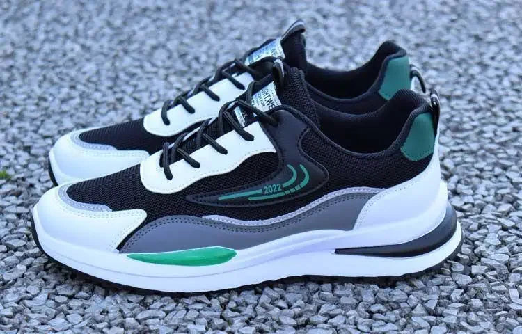 New Spring Autumn Men's Breathable Mesh Sports Shoes Korean Style Lightweight Casual Shoes Soft Bottom Running
