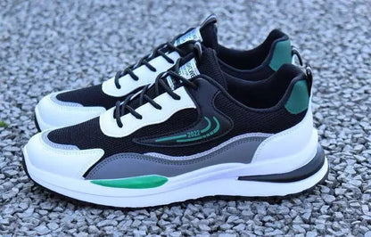 New Spring Autumn Men's Breathable Mesh Sports Shoes Korean Style Lightweight Casual Shoes Soft Bottom Running