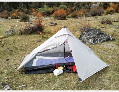 3FULGEAR Lanshan1 Pro Outdoor Ultralight Camping Tent for 1 Person 3/4 Season Professional 20D Nylon Double Sided Silicone Tent