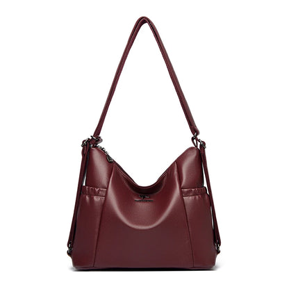 High Quality Soft Pu Leather Shoulder Bags for Women Women Bags Luxury Designer Multifunction Travel BackPack Commuter Handbags