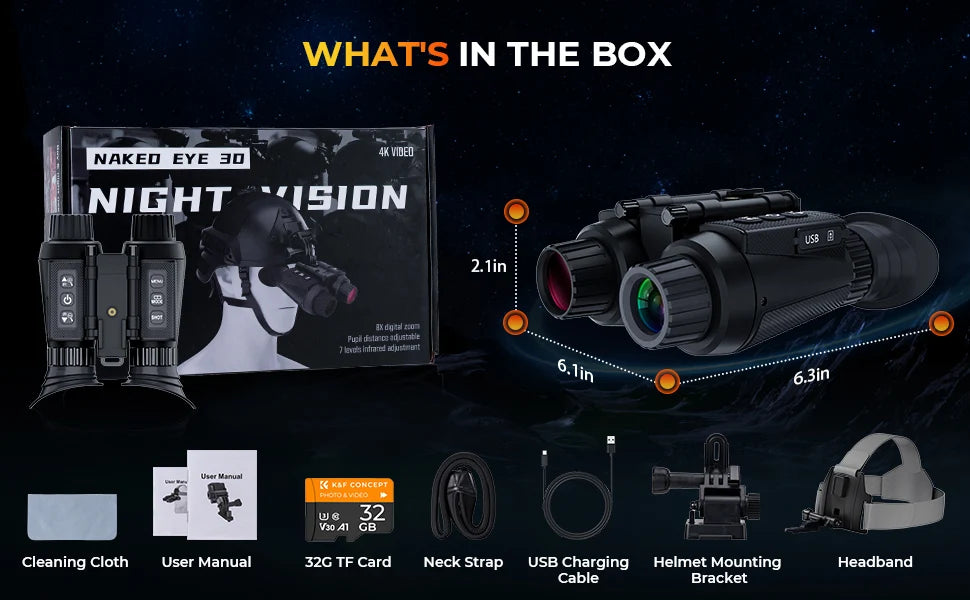 NV8000 Best 800M 4x 1080P Infrared Thermal Monocular Binoculars Hunting Night Vision Goggles Dual Screen Night Vision Dual Tube