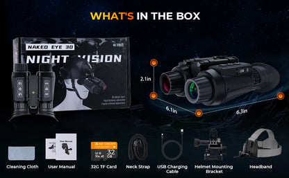 NV8000 Best 800M 4x 1080P Infrared Thermal Monocular Binoculars Hunting Night Vision Goggles Dual Screen Night Vision Dual Tube