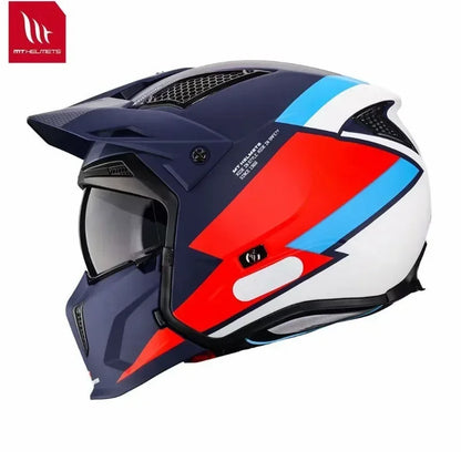 MT Street Fighter Motorcycle Helmet Detachable Combination Electroplated Gold Helmet ECE DOT Certification Full Face Casco Moto