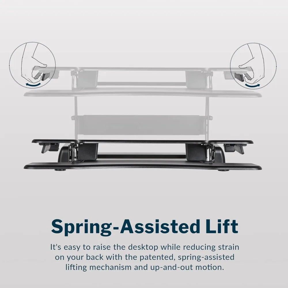 Desk Pro Plus 36 - Dual Monitor Standing Desk Converter - Adjustable Desk Riser with 11 Height Settings - Stand Up Ho.Customized