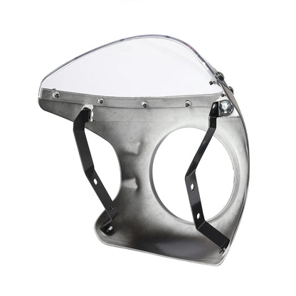 Motorcycle Red/White Front Headlight Fairing Windshield For Cafe Racer Honda Universal 7inch/16.5~18cm Retro Headlamp Windscreen