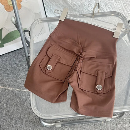 Women Yoga Shorts High Waist Workout Shorts Fitness Yoga Lift Butt Fitness Ladies Yoga Gym Running Short Pants Sportswear