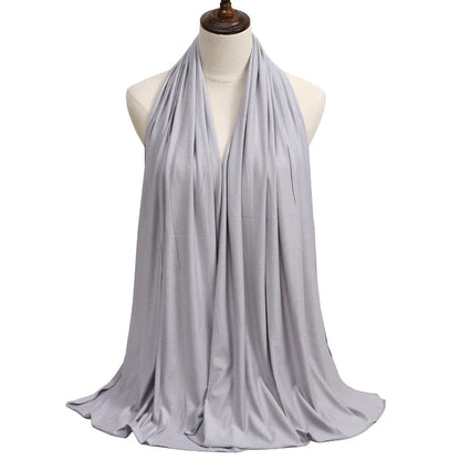 28Color Modal Cotton Jersey Hijab Scarf Ramadan Long Muslim Shawl Plain Solid Soft Turban Wraps For Women Headband