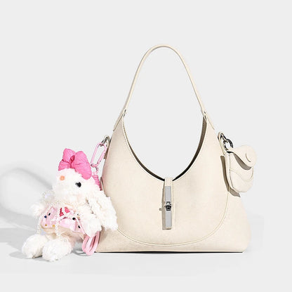 2026 New Pures Color Handbag with Long Shoulder Strap Messenger Bag Women's Designer Handbag Underarm Small Tote Bag