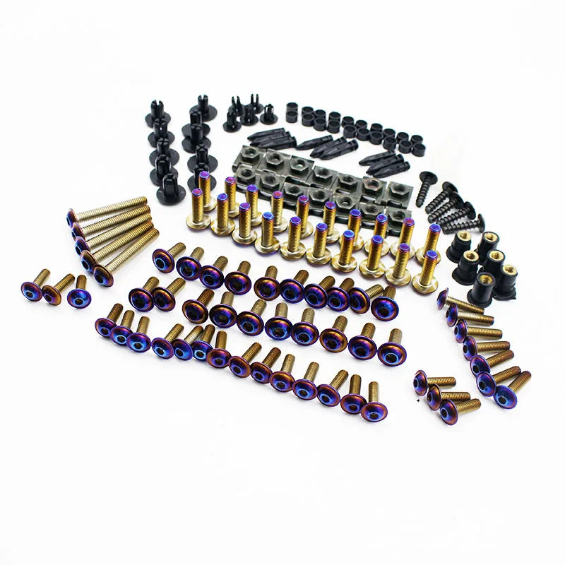 195pcs Burn Titanium screw Fairing Screws Bolt Kit for Suzuki GSXR600 GSXR1000 Hayabusa GSX1300R GSX600F GSX750F SV1000 SV650