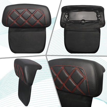 Tour Luggage Pack Backrest Pad Motorcycle Trunk For Harley Touring CVO Electra Street Glide FLHXS Road King FLHR Tri Glide 14-25