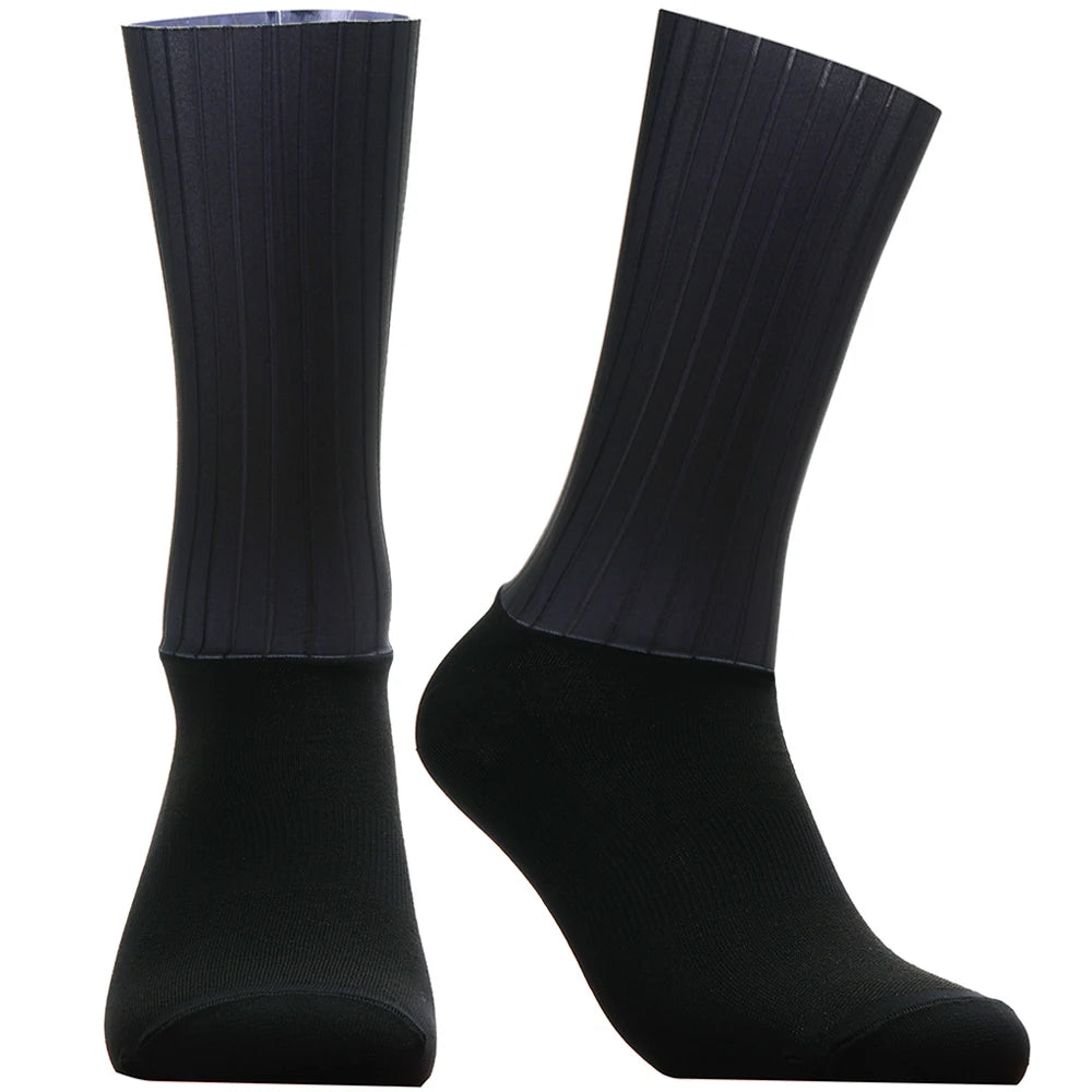 Cycling 2024 Anti Slip Whiteline Silicone Summer Aero Socks Socks Men Bicycle Sport Running Bike Socks Calcetines Ciclismo