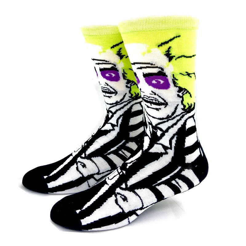 2023 New Anime Marvel Men Socks Long Sock Men‘s Knee-High Couples cosplay Sock Personality Hip Hop Harajuku Funny Sock for Women