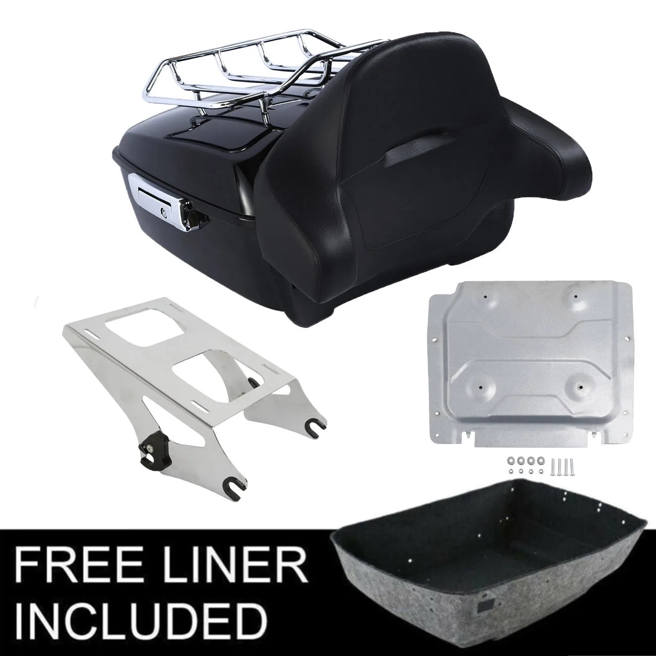 King Trunk 2 Up Mount Rack For Harley Street Glide Road King CVO Special 2014-2023 Motorcycle