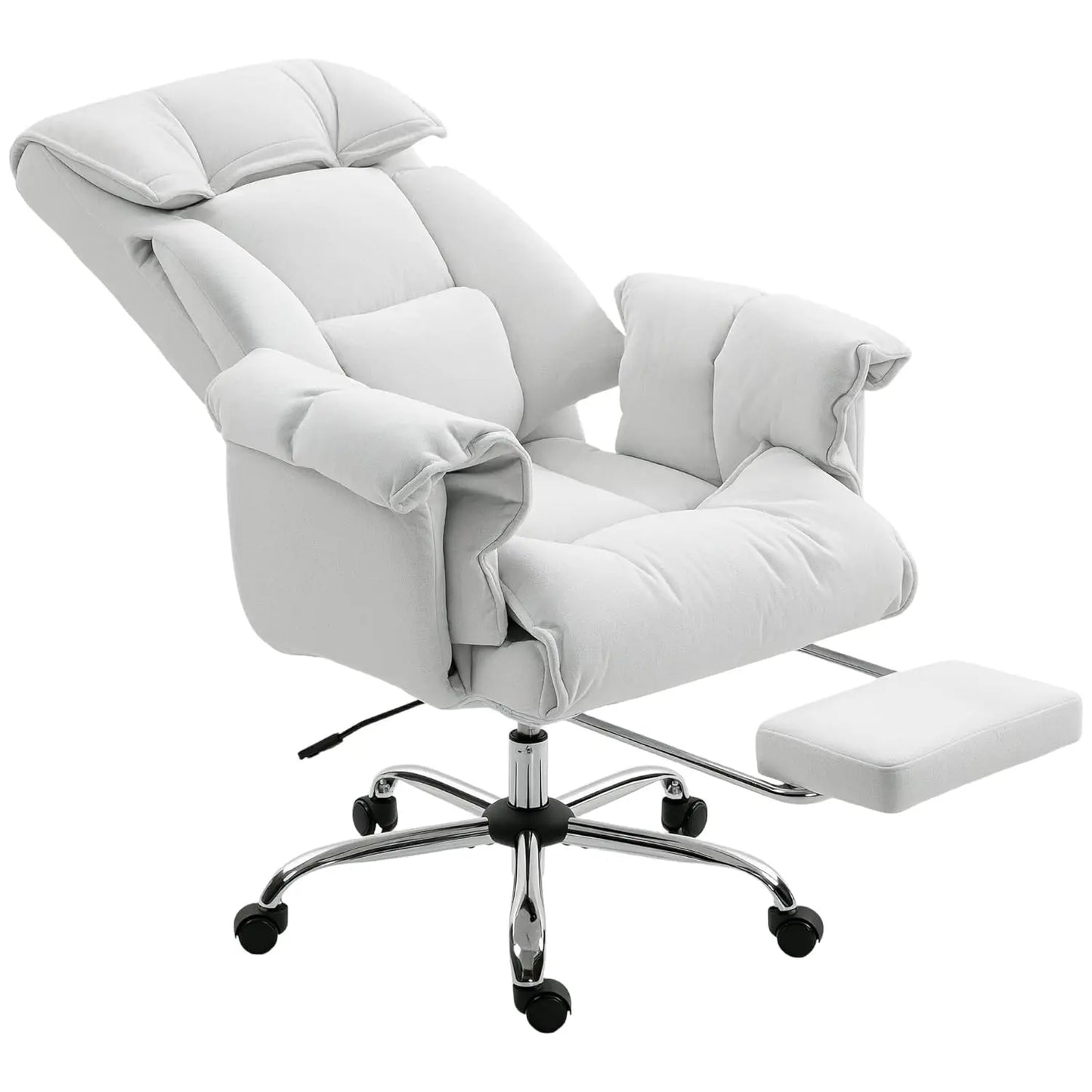 Executive Office Chair Comfy with Foot Rest, Reclining Swivel Computer Desk Chair with High Back, Thick Cushion,, Customized