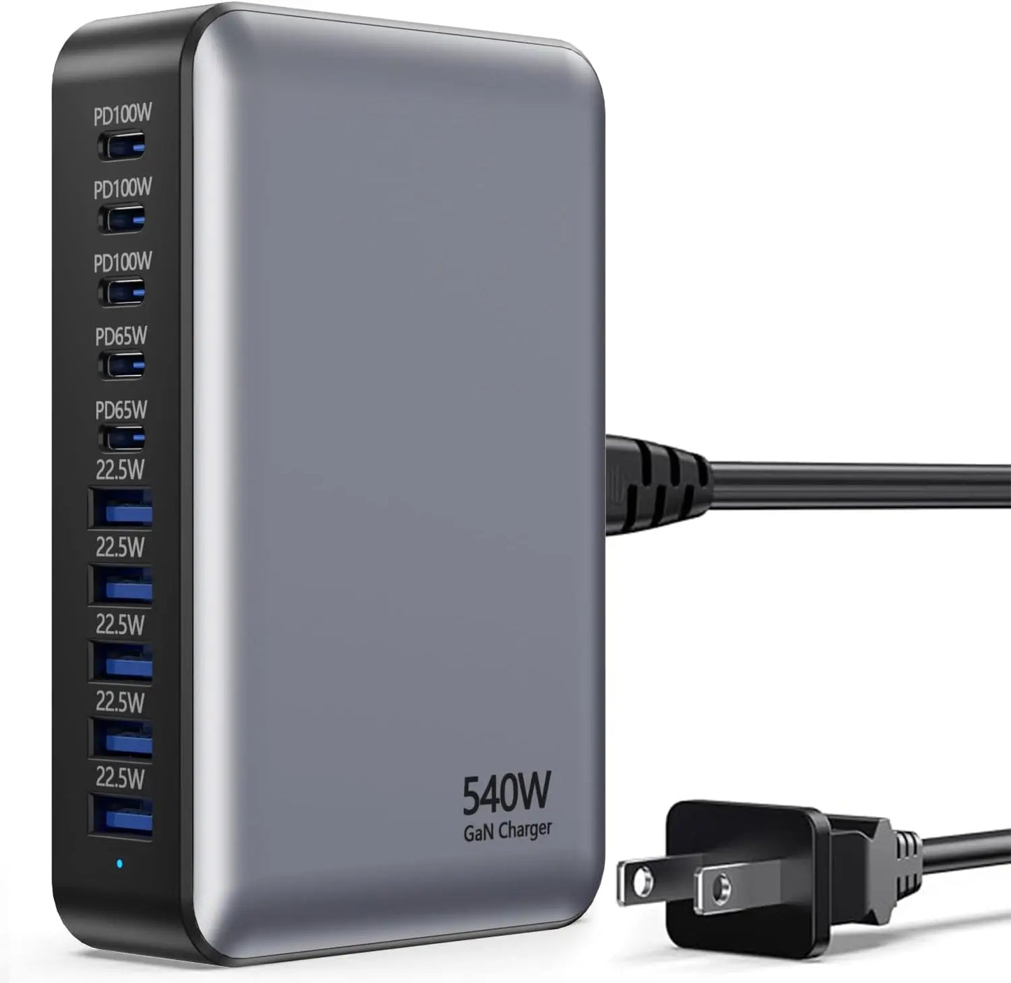 New 540W 10-port fast charging station type-c charger Multi-port USB mobile phone charger Convenient charger Home Office Travel