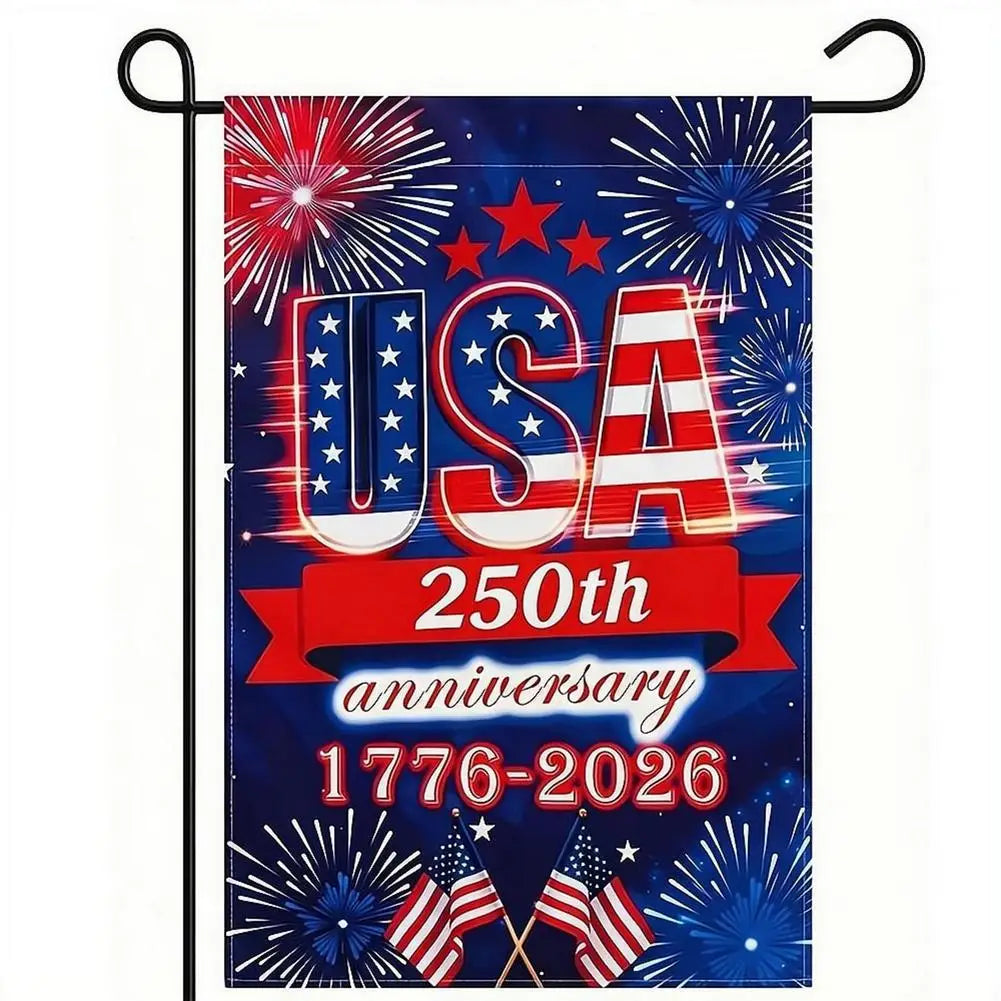 250th Anniversary American Garden Flag Decoration 250th Anniversary Free Double sided Three layered American Patriotic Flag