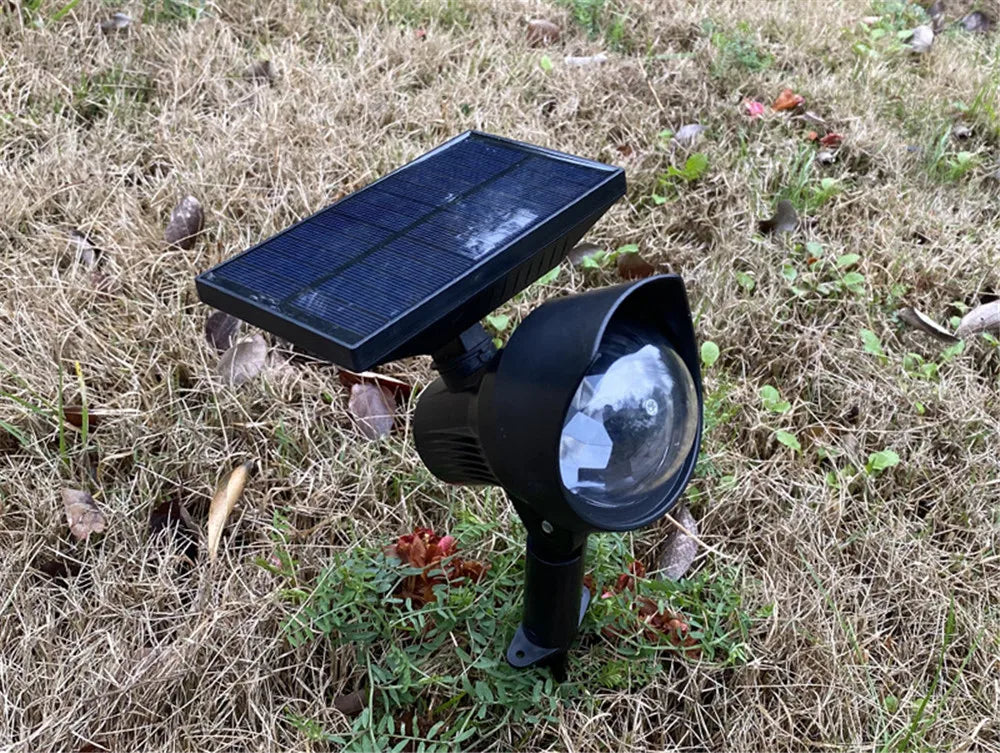 Outdoor Waterproof Solar Spotlights 3LED Colorful Rotatable Solar Projector Lawn Light Solar Landscape Disco Lights