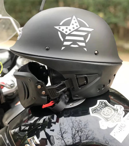 Malakas na lokomotiko buong helmet retro motorsiklo helmet rogue kumbinasyon kalahating helmet