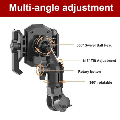 Shockproof Phone Holder for Road Mountain Riding for Bike Motorcycle Handlebar Bicycle 360° Rotating Navigation Mount Bracket