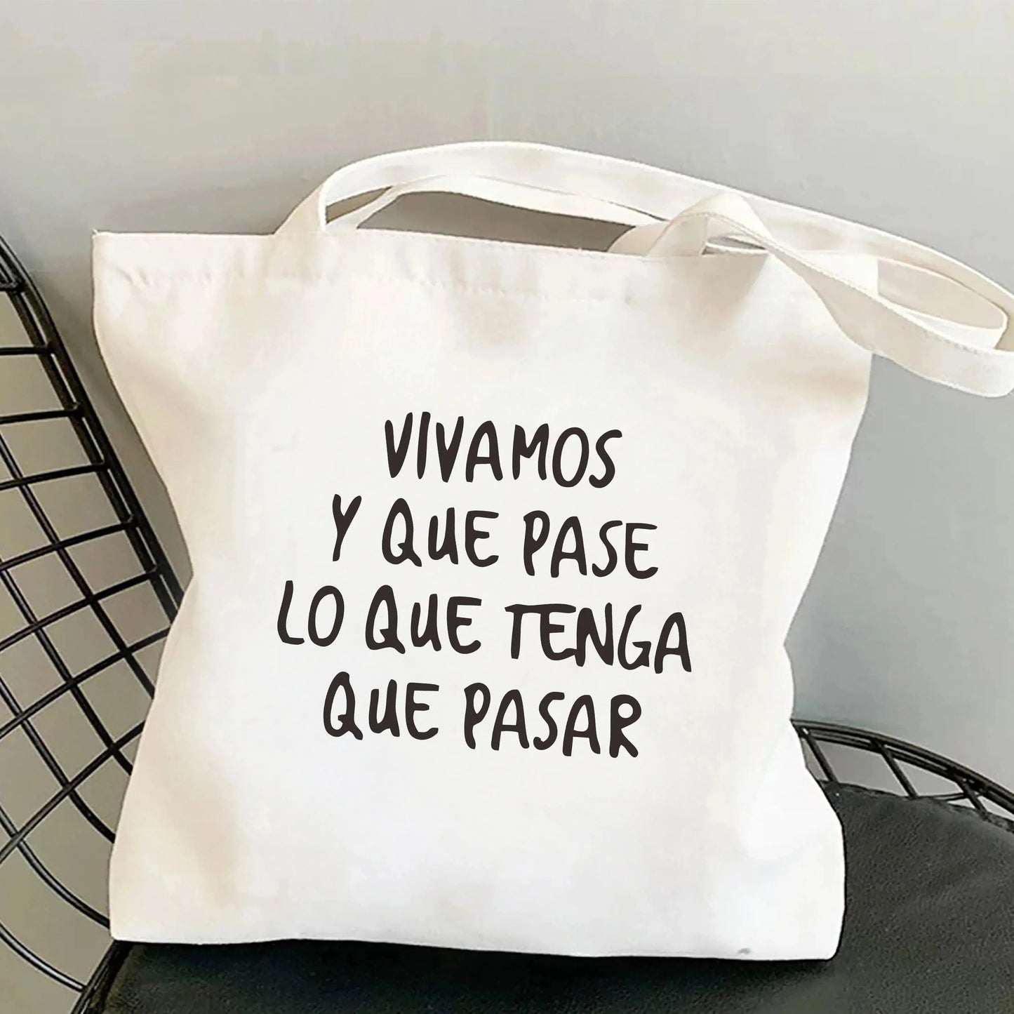 Spanish Women Shoulder Bag Graphic Harajuku Shopper Bags Large Capacity Canvas Tote Handbag No Zipper Eco Casual Girl Handbags