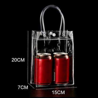 The New PVC Handbag Plastic Candy Bag Convenient Large Capacity Transparent Gift Jelly Bag Gift Bag School Work Daily Matching