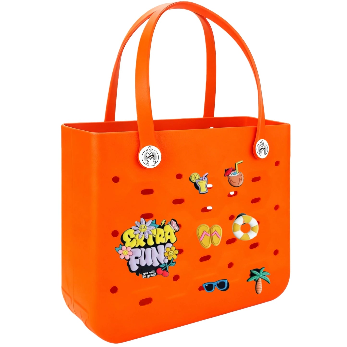 L Large Beach Bag EVA Rubber Waterproof Beach Travel Picnic Storage Basket Women's Shopping Handbag Hemp Bag Jelly Tote Bag