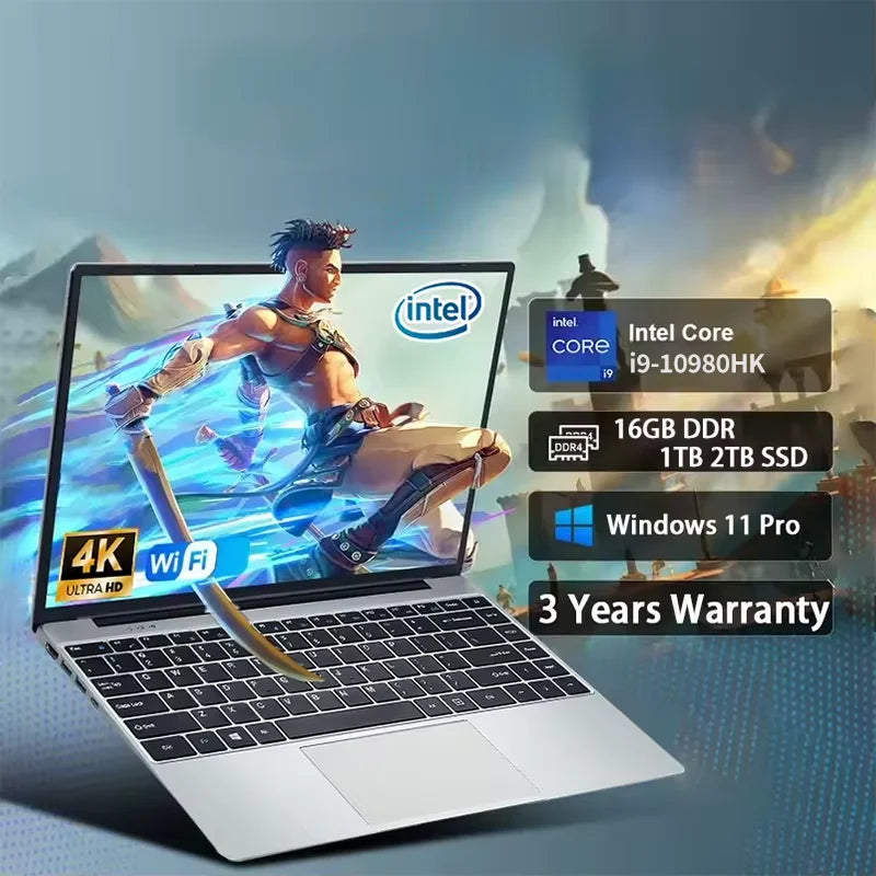 i9 laptop 16 GB RAM Windows 11 Pro Laptops Intel Core i9-10980HK 1TB M.2 SSD Office Gamer Study notebook Computer PC