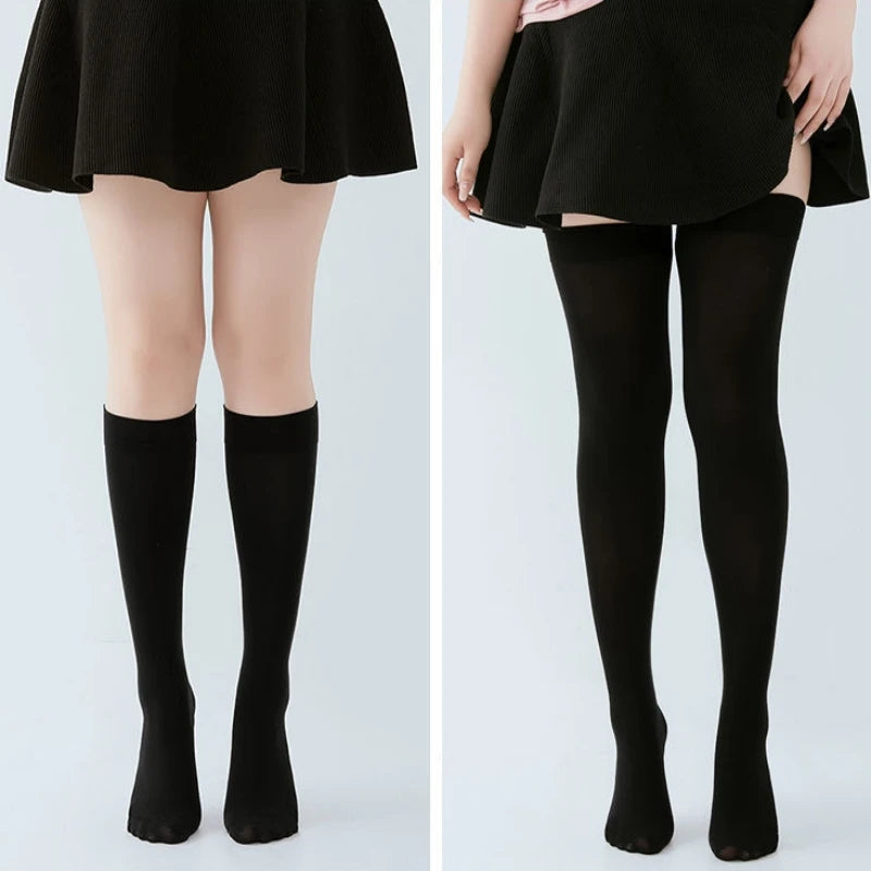 DOIAESKV Plus Size Women Stockings Over Knee Socks Thigh High Socks Large Size Female Stockings Long Socks Women's Stockings