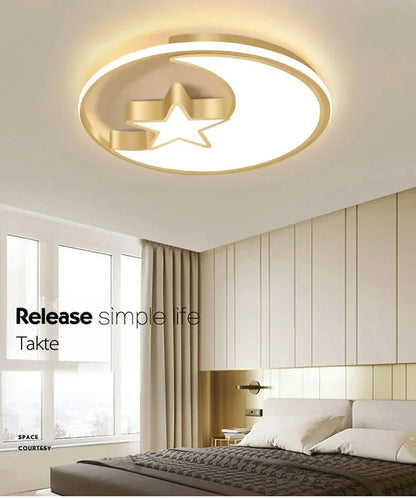 Modern LED Ceiling Light Minimalist Bedroom Lamp Home Decor Ceiling Chandelier Children's Room Lustre Living Room Lights Fixture