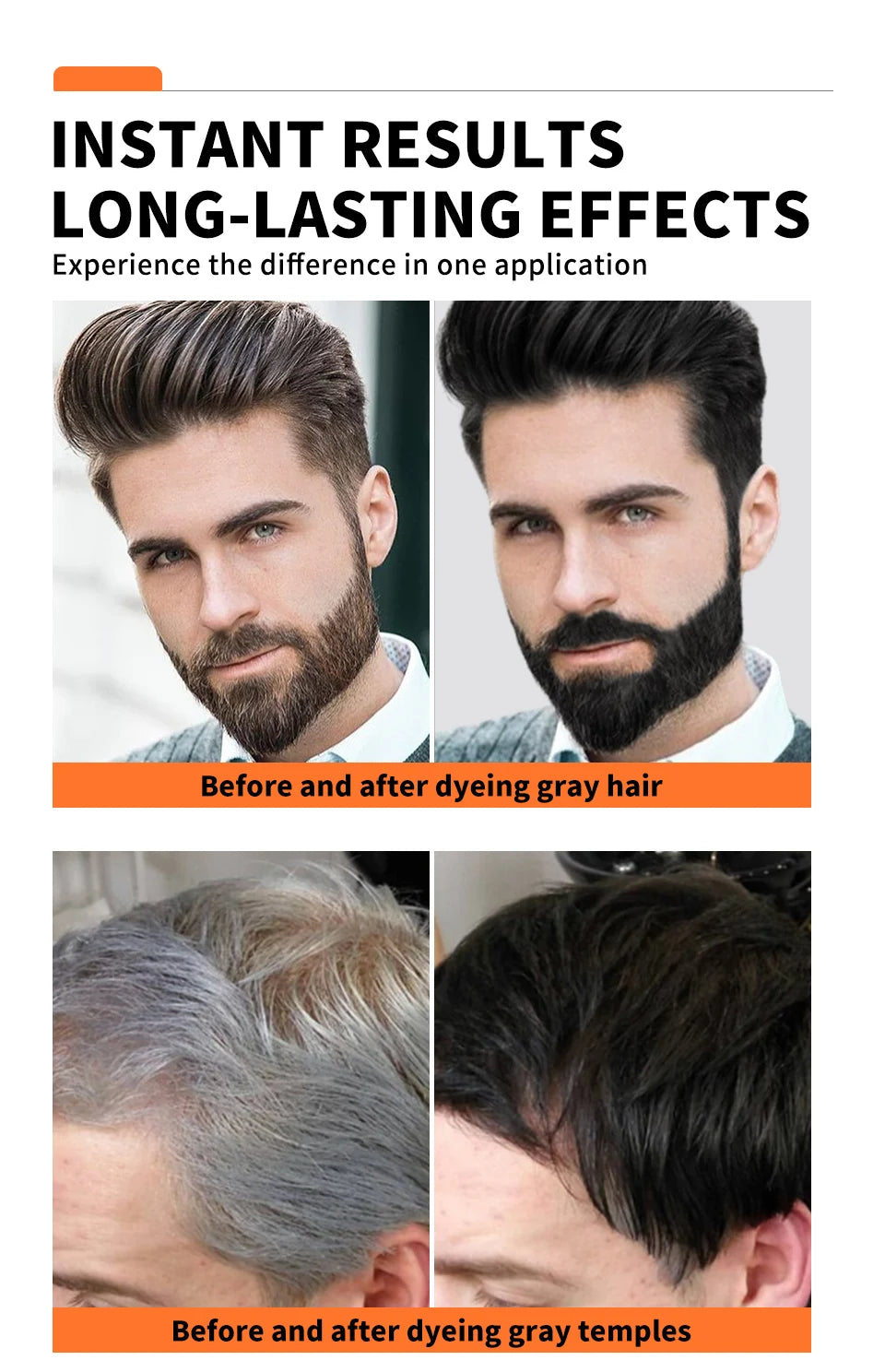 Sevich Hair Dye Shampoo 5 In 1 For Men Black Hair Dye Shampoo Beard Color Dye Cream To Cover Gray White Hair Darkening Shampoo