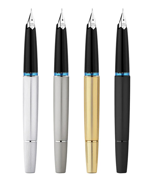 Limited MAJOHN B32 Metal Strive Piston Fountain Pen with Butterfly F Tip Student Adult Iridium Writing Ink Pen Office Supply
