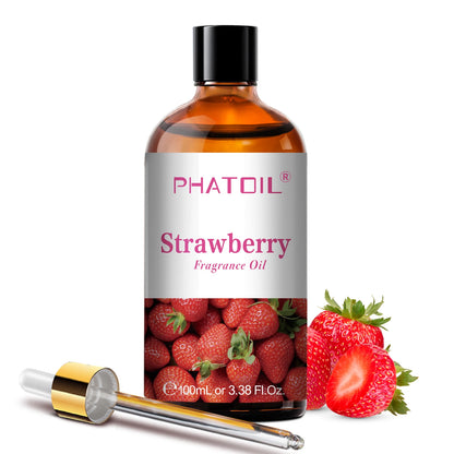 PHATOIL 100ml Aromatherapy Fragrance Oil with Glass Dropper Lime Coconut Strawberry Cherry Watermelon Lemon Mango Aroma Oils