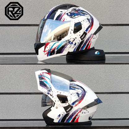 2025 High Quality Motorcycle Helmet Modular Flip Helmet Casco para Motos Dual Lens Full Helmet Casco para Motos DOT Approval