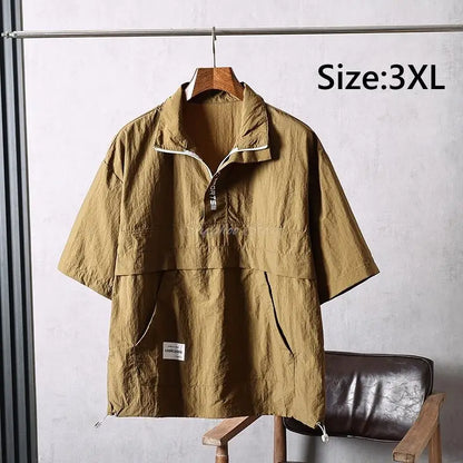 M/L/XL/2XL/3XL Pet Groomer Lapel Work Clothes Unisex Summer Salon Hairdressers Wrap Short Sleeves Barber Shop Gown Uniform
