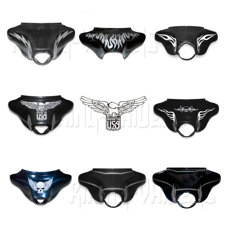 Suitable for Harley Glide, Street, Flagship, Glide 1996-2013 New Modification, Hood Decal, Latte, Sticker