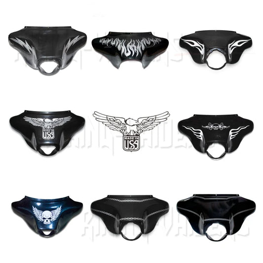 Suitable for Harley Glide, Street, Flagship, Glide 1996-2013 New Modification, Hood Decal, Latte, Sticker