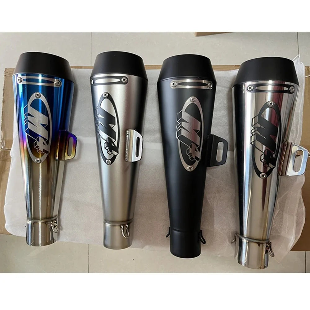 51MM Motorcycle Exhaust Pipe Escape GP Moto Pot Muffler Slip on For Scooter Motocross Dirt Bike Moto 300cc 600cc 1000cc