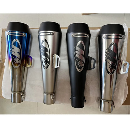 51MM Motorcycle Exhaust Pipe Escape GP Moto Pot Muffler Slip on For Scooter Motocross Dirt Bike Moto 300cc 600cc 1000cc