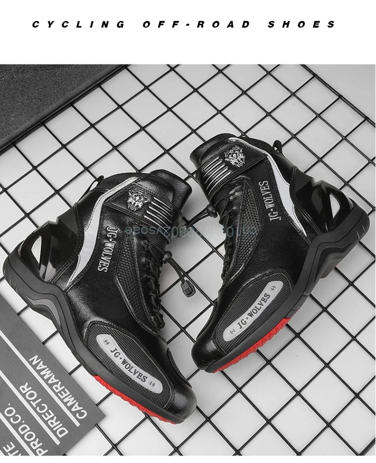 Boots For Motorcyclist Man Women Waterproof Enduro Motorcycle Boots Motorcycle Shoes Moto Hombre Anti-Fall Riding Short Boots